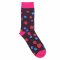 Doris & Dude Black Strawberry Bamboo Socks - UK 3-7