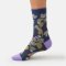 Thought Blackberry Bramble Organic Cotton Crew Socks - Indigo - UK 4-7