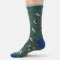 Thought British Birds Organic Cotton Crew Socks - Fern Green - UK 7-11