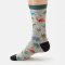 Thought Dinosaur Terrain Organic Crew Socks - Grey Marl - UK 7-11