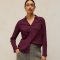 White Stuff Annie Organic Double Cloth Shirt - Dark Plum