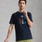 White Stuff Abersoch Tile Fish Graphic Tee - Navy