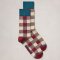 White Stuff Organic Gingham Texture Ankle Socks - Plum