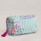 White Stuff Shelby Organic Quilted Wash Bag - Blue