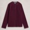 White Stuff Helston Organic Long Sleeve Henley Tee - Dark Plum