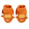Frugi Cosy Highland Cow Cord Booties - Orange