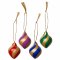 Gold Stripe Lantern Baubles - Set of 4
