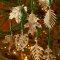 Gold Metal Botanical Leaf Decoration - Set of 4
