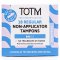 TOTM Organic Cotton Regular Non Applicator Tampons - Pack of 18