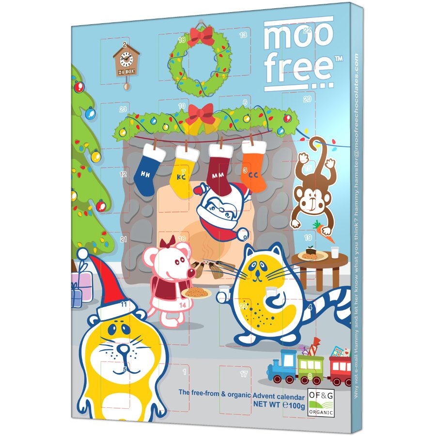 Moo Free Dairy Free Milk Chocolate Advent Calendar 100g Moo Free