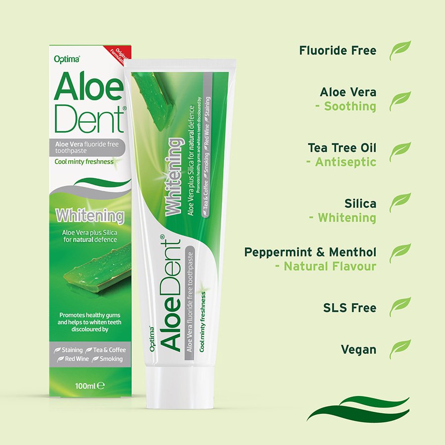 Aloe Dent Whitening Toothpaste Fluoride Free - 100ml - Aloe Dent