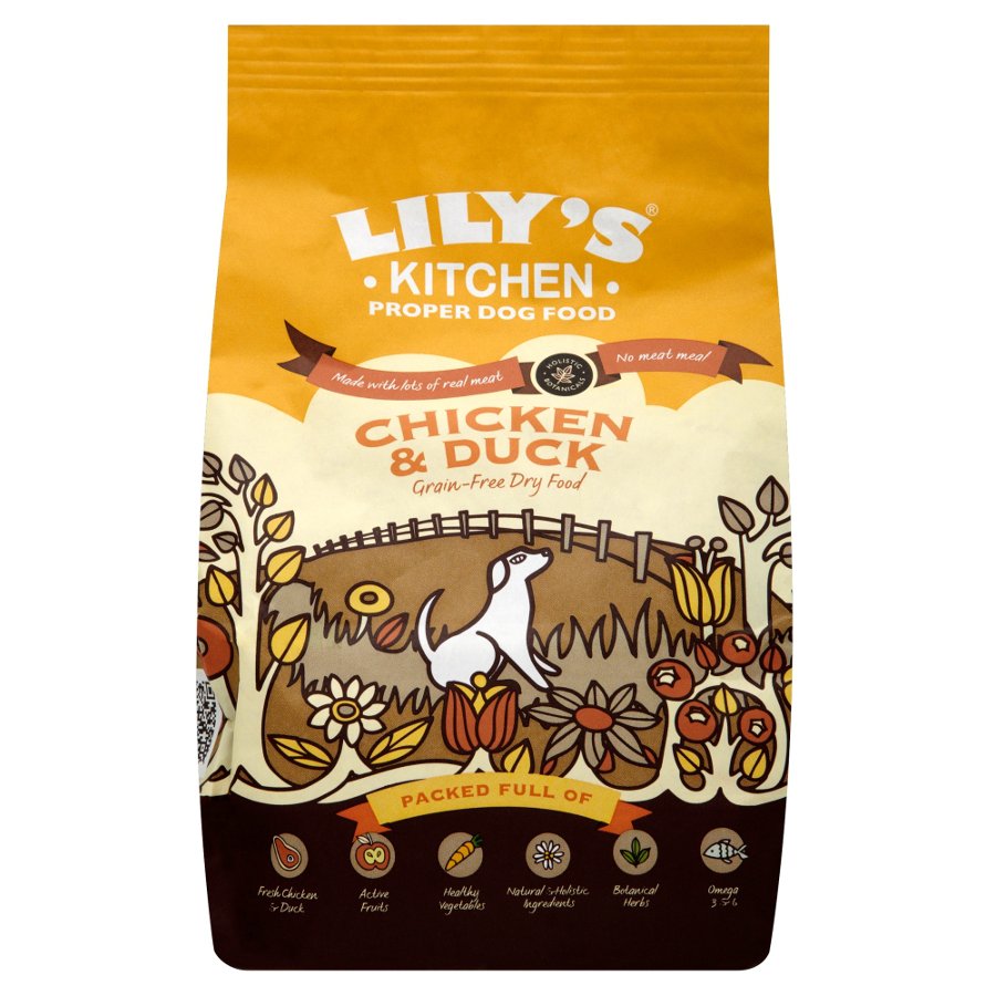 Lily's Kitchen Chicken and Duck Grain-Free Dry Food for Dogs - 1Kg ...