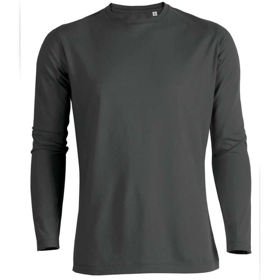Mens Organic Cotton Round Neck Long Sleeve T-Shirt - Natural Collection ...