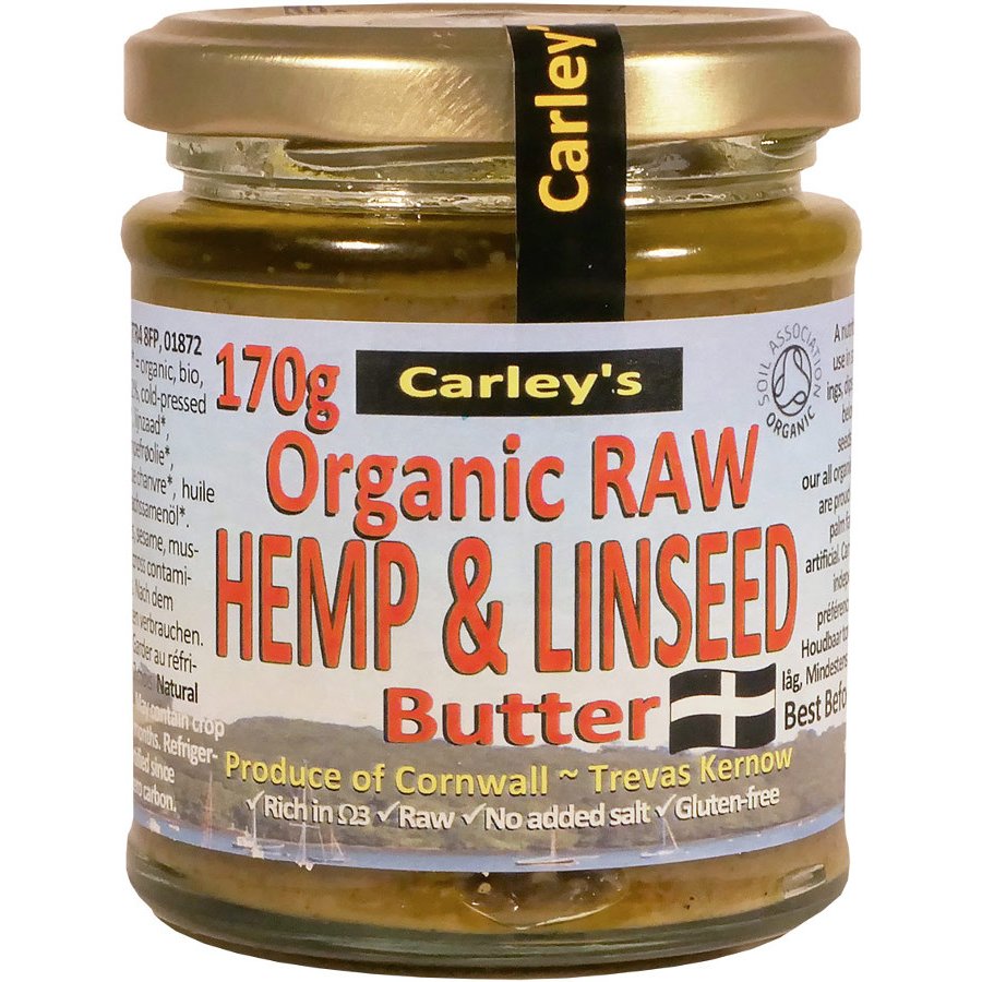 Carley's Organic Raw Hemp & Linseed Butter - 170g - Carleys