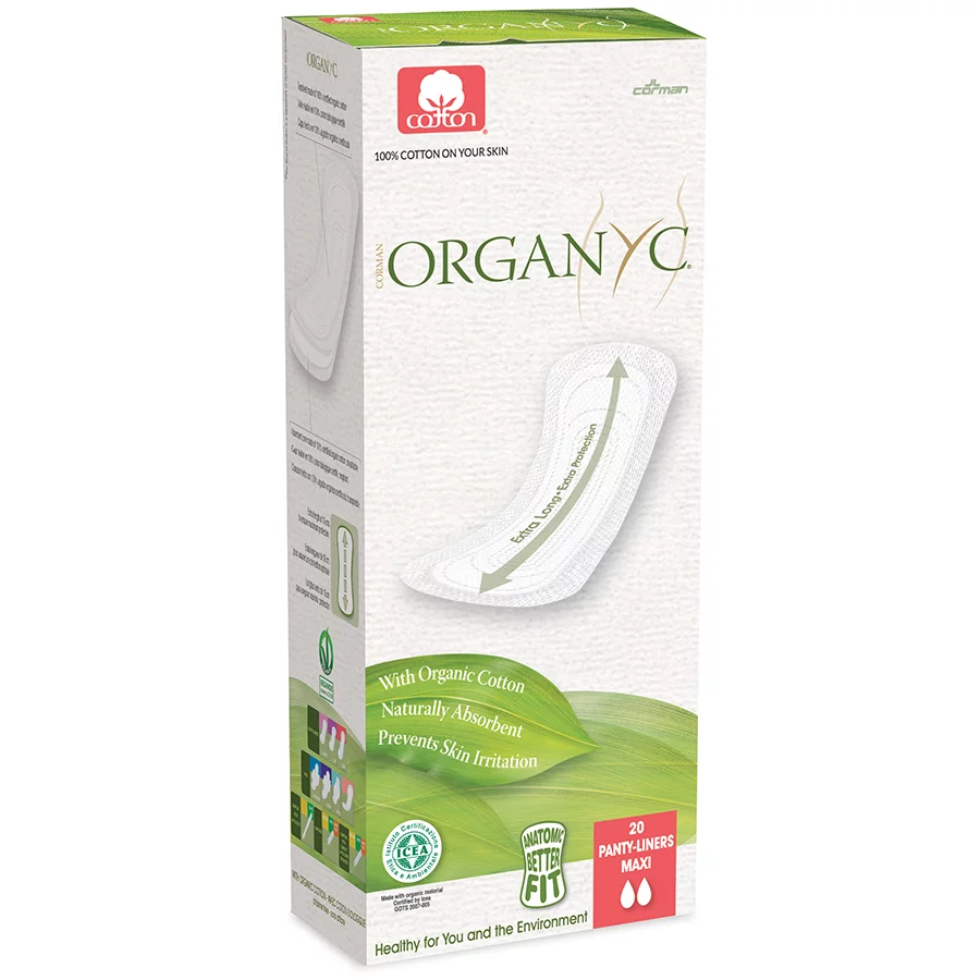 Organyc Panty Liners - Extra Long - Pack of 20 - Organyc