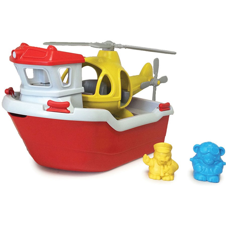 green toys helicopter boat