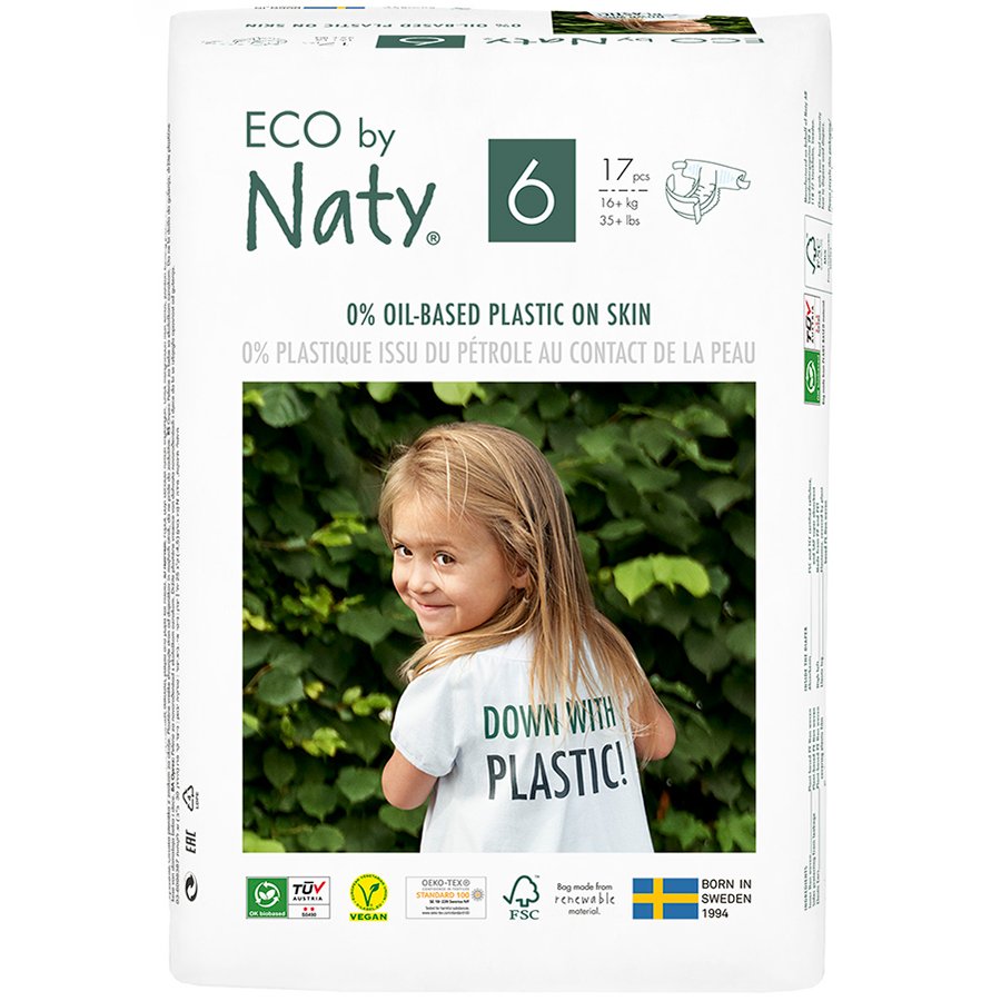 Eco By Naty Disposable Size 6 Extra Large - Pack of 17 Eco Naty