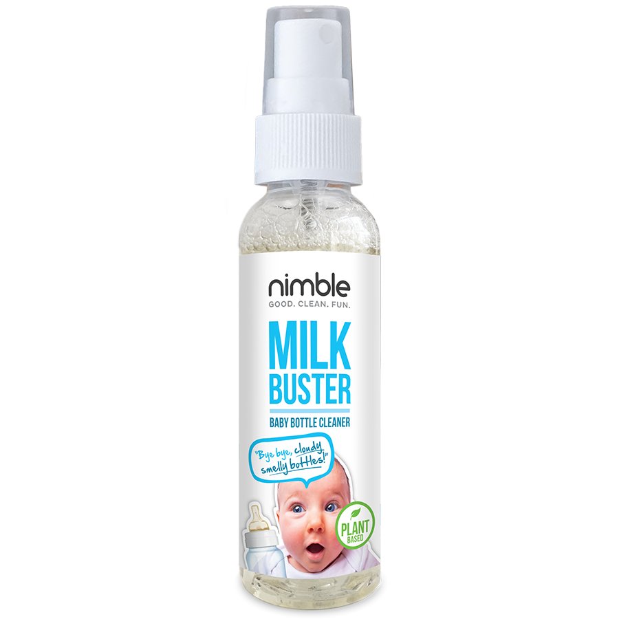 milk in baby bottle
