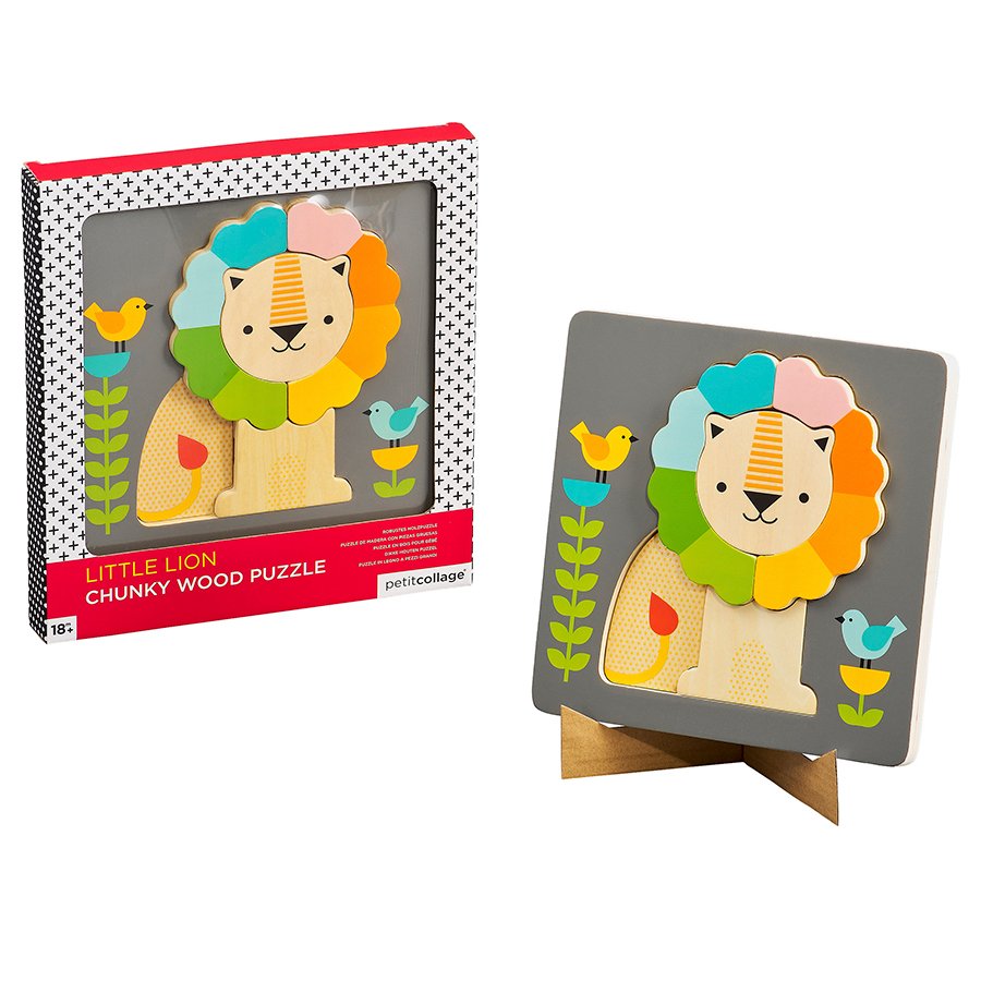 Petit Collage Mehrsprachiges Alphabet Puzzle Aus Holz – Buntes Lernpuzzle Für Kinder | Recycelte Materialien