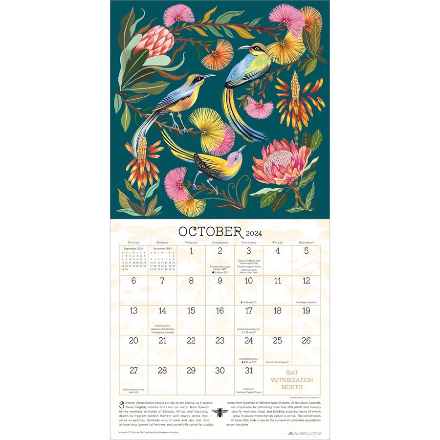 Praise for the Pollinators 2025 Wall Calendar Amber Lotus