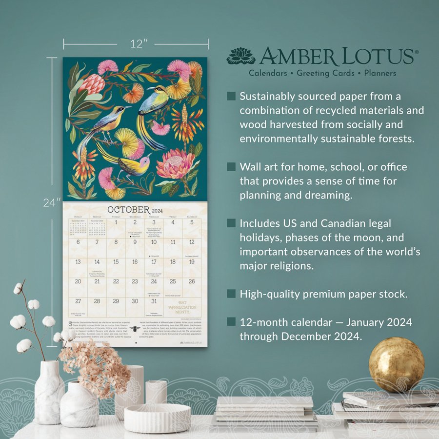 Praise for the Pollinators 2024 Wall Calendar Amber Lotus