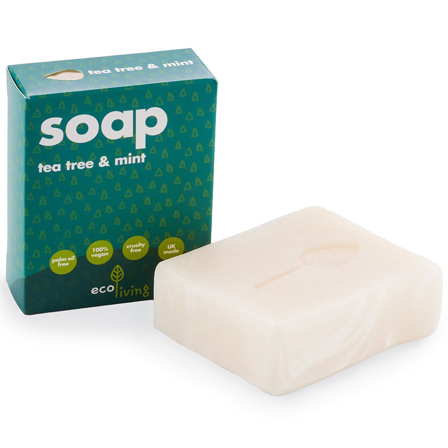 Ecoliving Handmade Soap Bar Tea Tree And Mint 100g Ecoliving