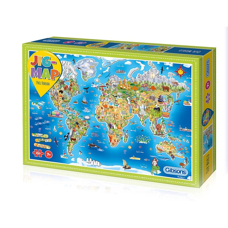 Jig-Map Our World Children's Puzzle - Gibsons