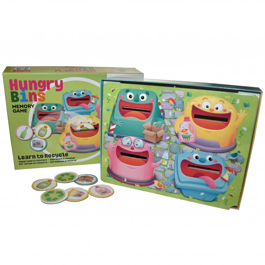 Hungry Bins Memory Board Game - Natural Collection Select