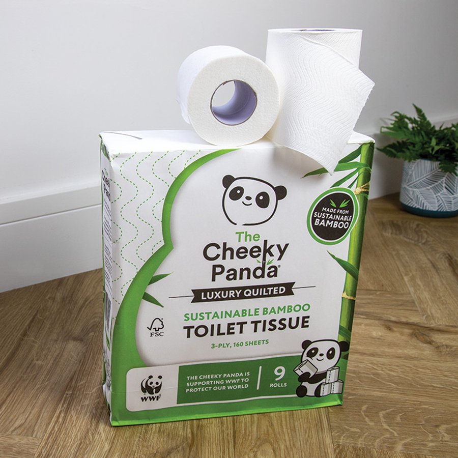 The Cheeky Panda Luxury Quilted Bamboo Toilet Tissue - 9 Rolls - The ...