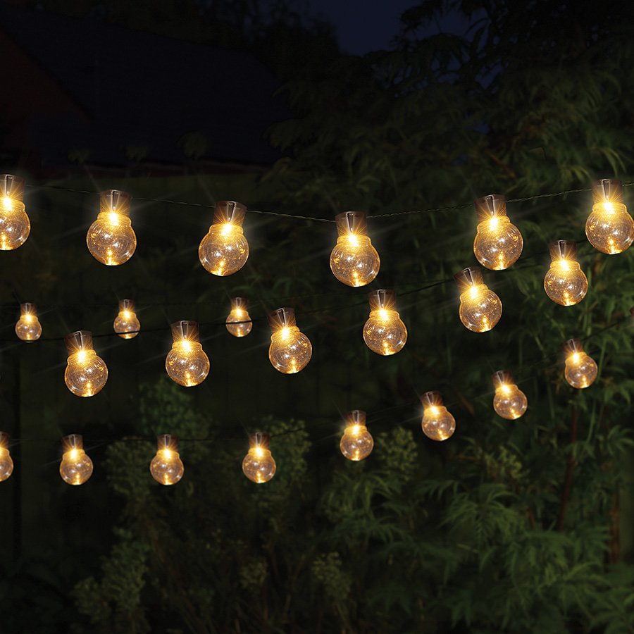 String Light Glow Solar GlowBulb String Lights - 20 - Smart Garden