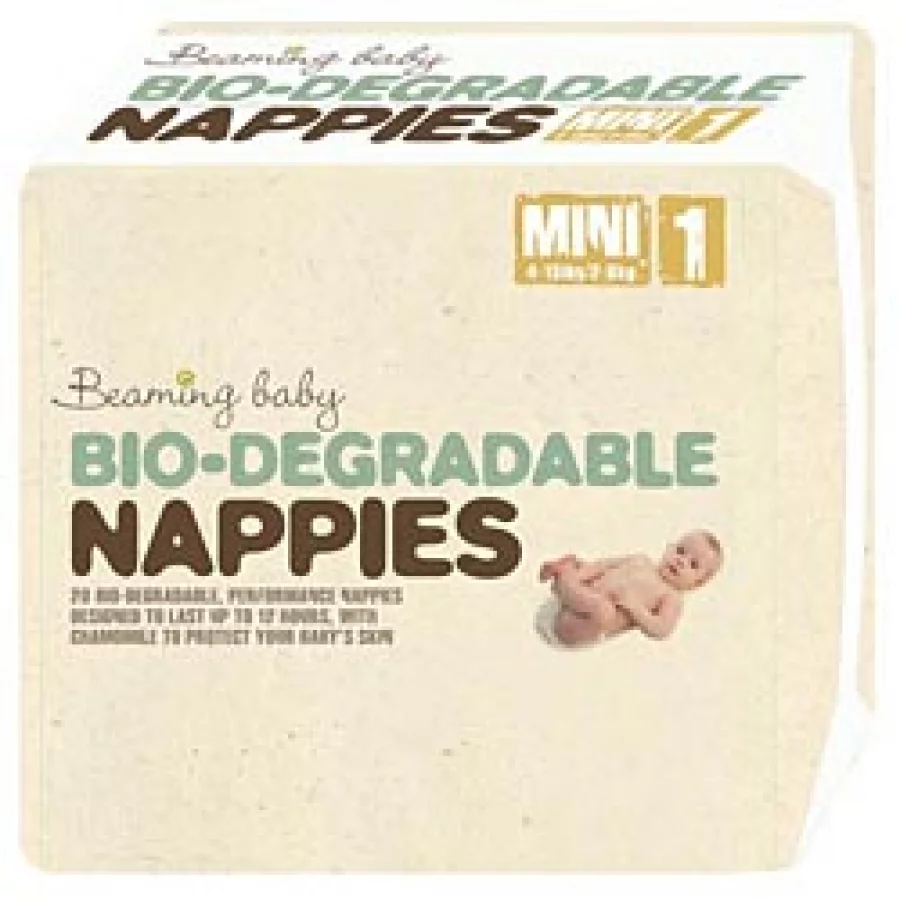 Beaming Baby Bio-degradable Nappies  Mini 20 Nappies Size 1 